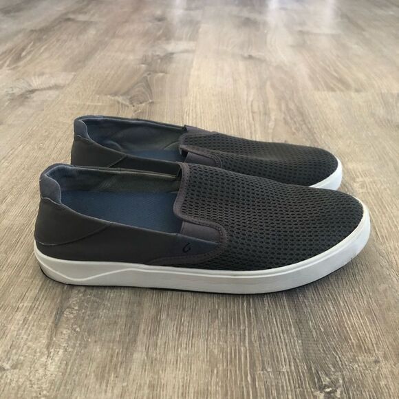 Olukai Lae'ahi Slip On Loafers Casual Comfort Shoes Mens Size 11 Gray 10443 PVPV - Picture 4 of 9